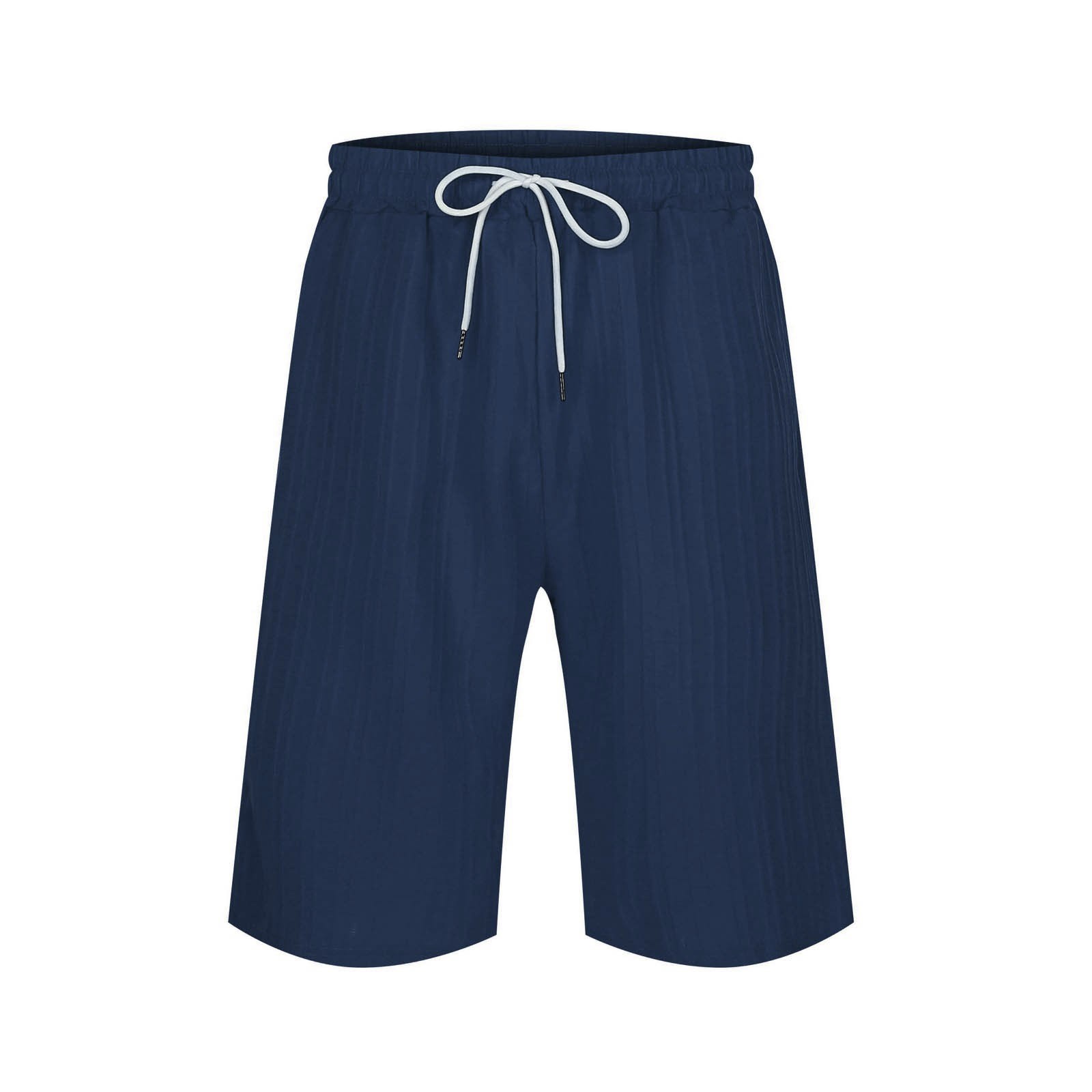 thumbnail image 2 of Pantalones cortos de playa a rayas para hombre - Diseño con cordón ajustable - Tejido de poliéster, ligero, perfecto para la playa y los deportes de verano, 2 of 8
